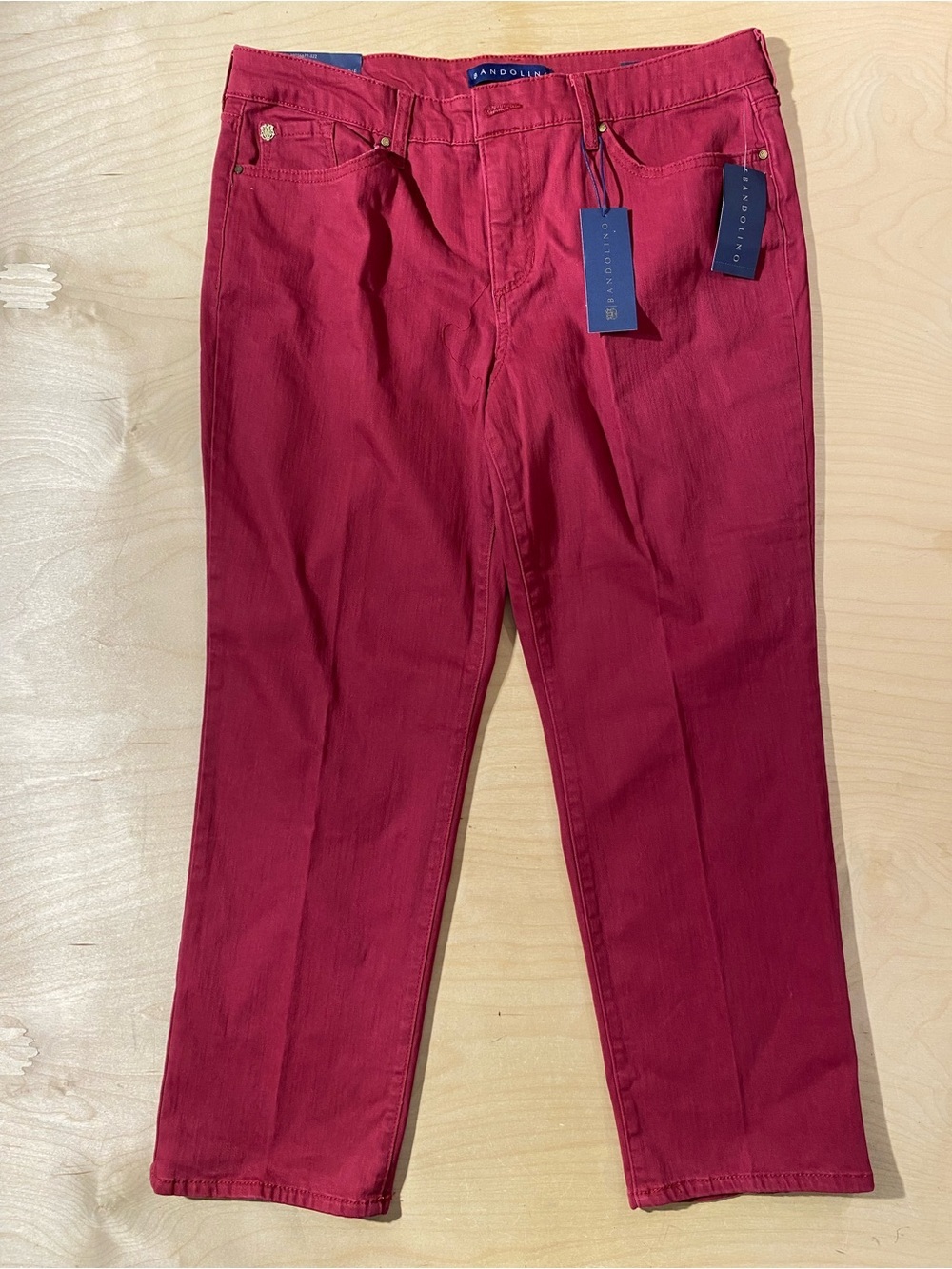 Bandolino Raspberry Red Straight Leg Jeans 14PS (RZ) - Picture 2 of 8